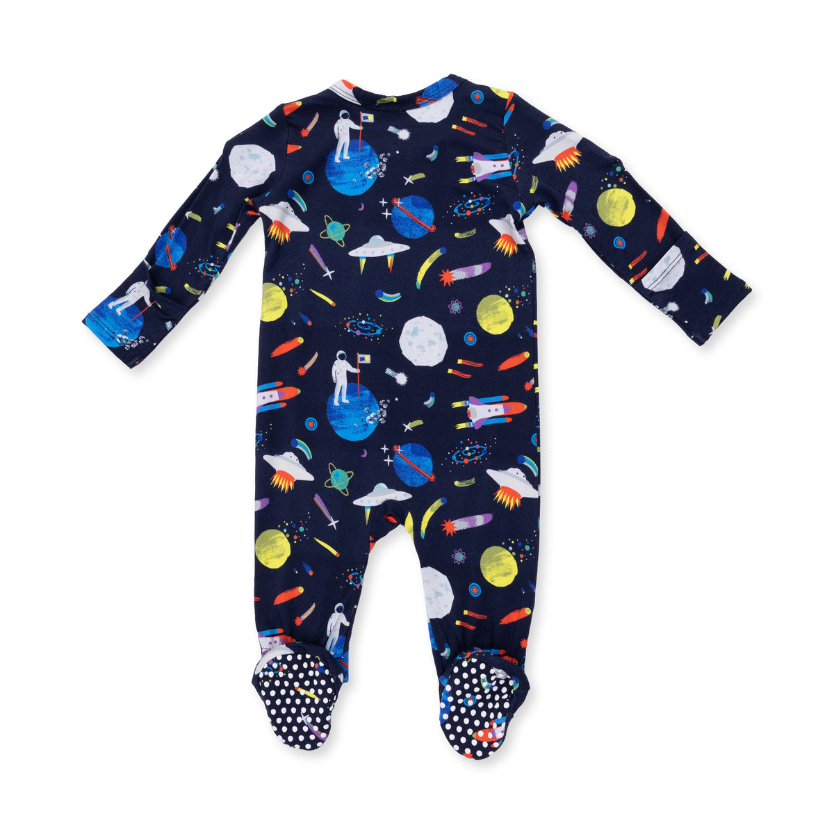 Baby Boy Bamboo Footed Zipper Pj