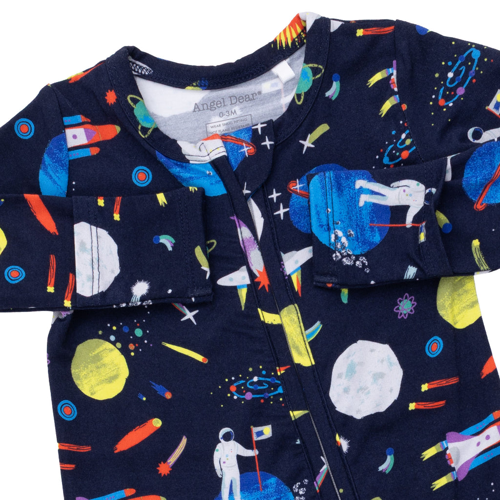 Baby Boy Bamboo Footed Zipper Pj