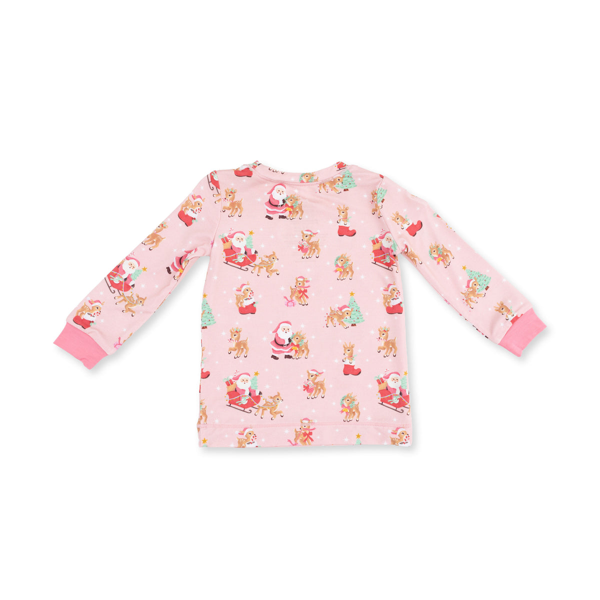 Vintage Reindeer & Santa Pink Pj's