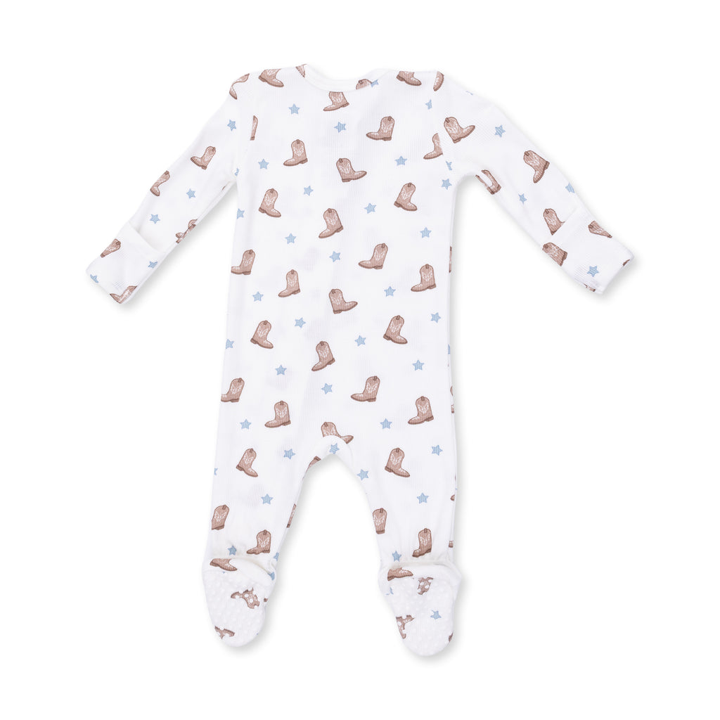 Baby Boy Bamboo Footed Zipper Pj