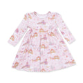 Princess Unicorns And Castle - Twirly Long Sleeve Dress With Bike Short