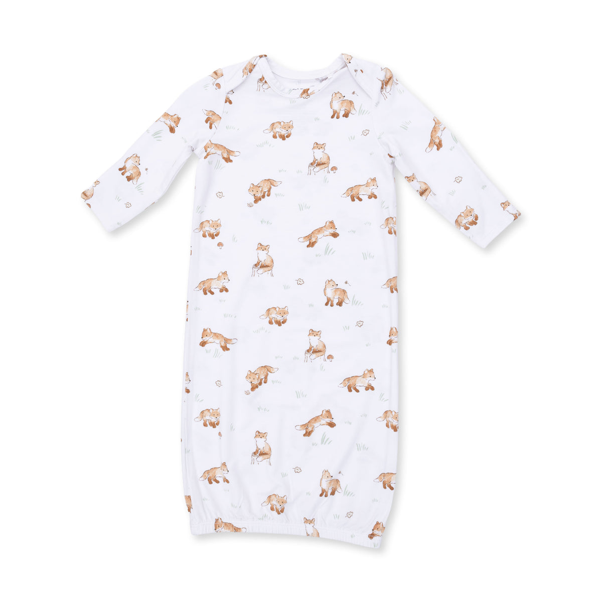 Little Explorer Fox - Lap Shoulder Gown And Knotted Hat