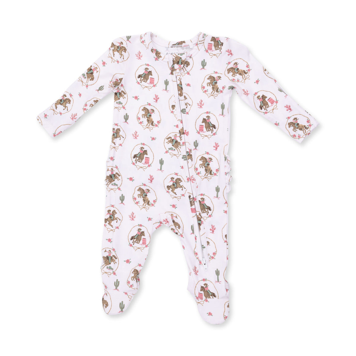 Football Cheer Nursery - 2 Way Ruffle Back Zipper Footie