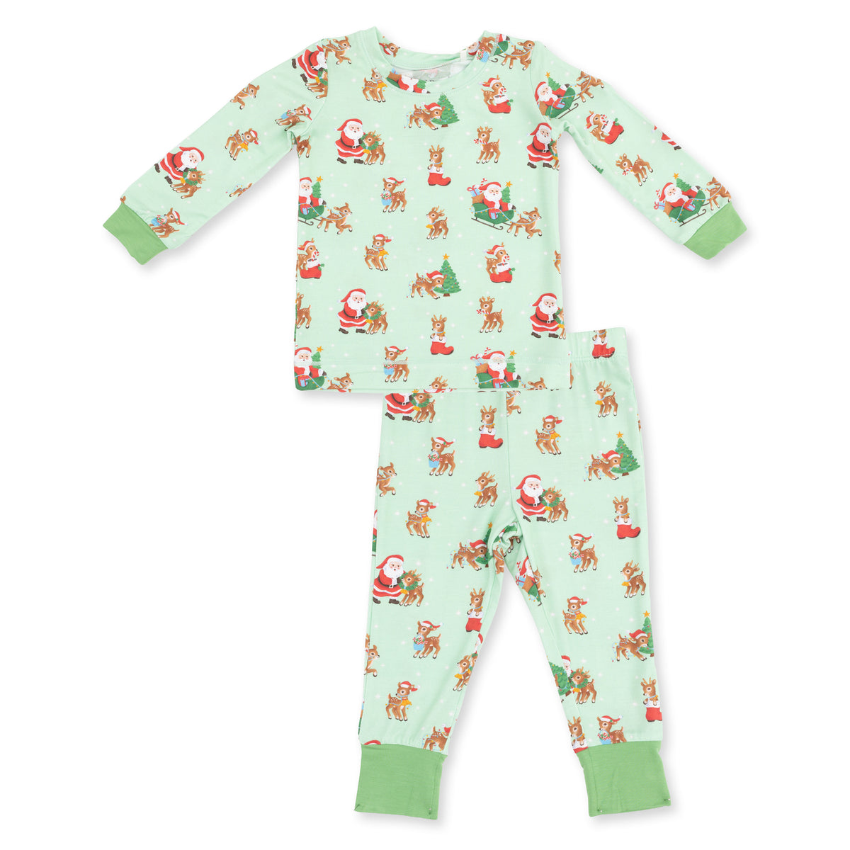 Vintage Reindeer & Santa Green Pj's (Copy)