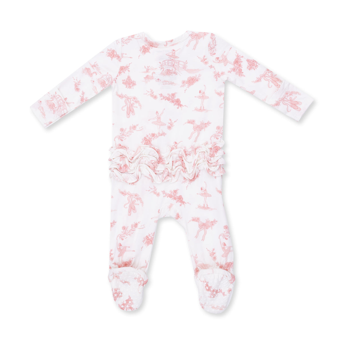Ballet Toile - 2 Way Ruffle Back Zipper Footie