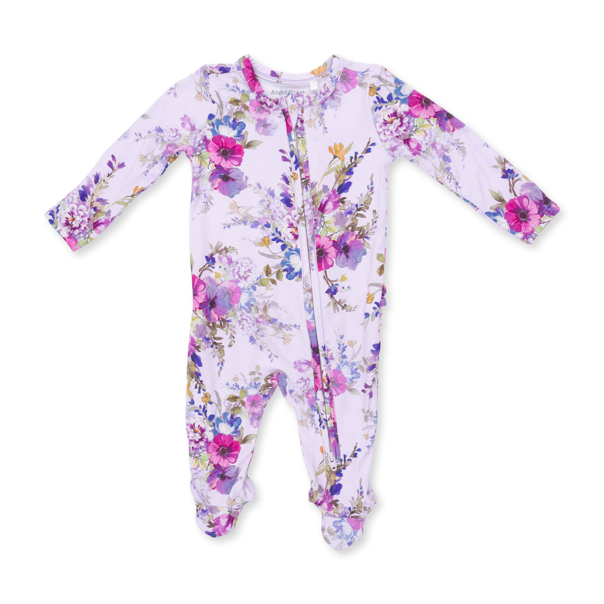Dahlia Floral - 2 Way Ruffle Back Zipper Footie