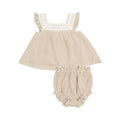 Solid Muslin Pinafore w/Diaper Cover