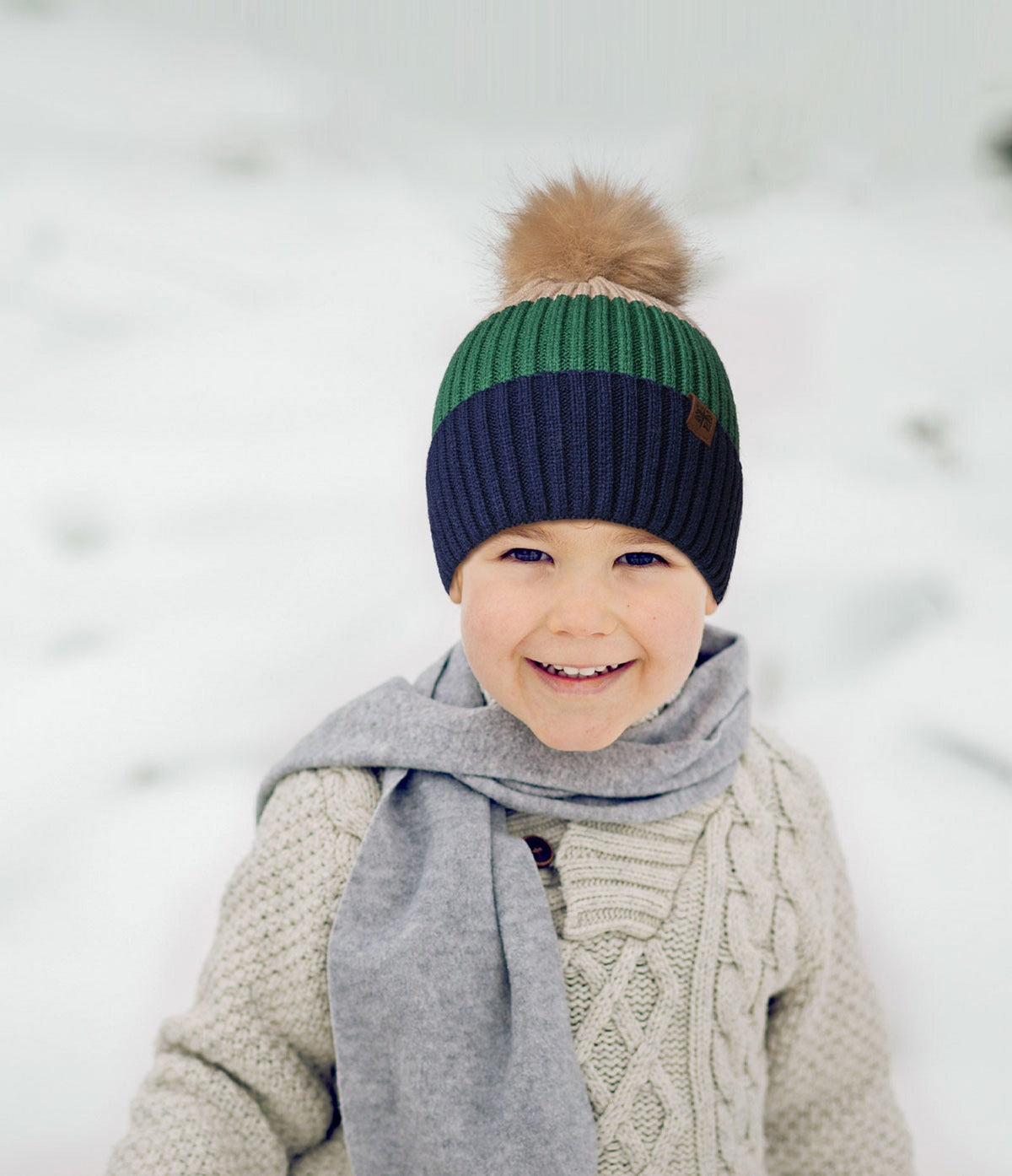 Kids Wonderland Collection Pom Knit Hat