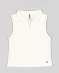 Jr. Sleeveless Collared Top