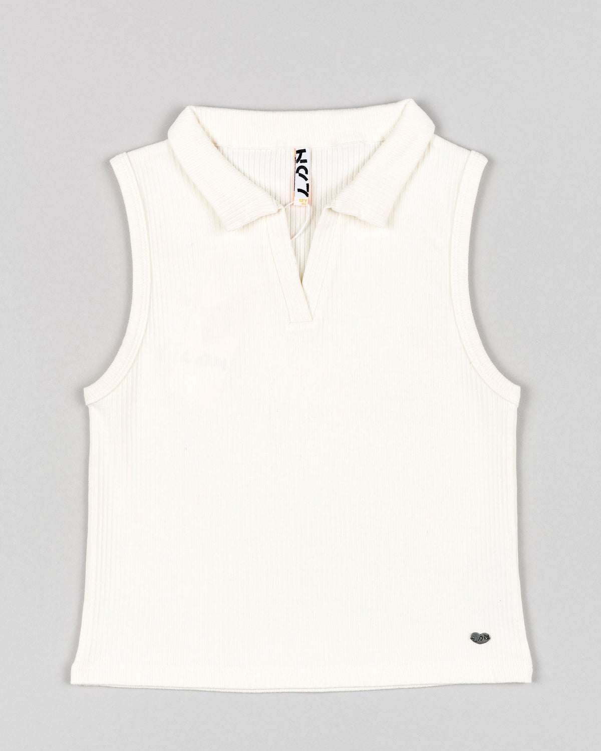 Jr. Sleeveless Collared Top