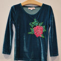 Bela & Nuni Tosca/Silver Velour Top