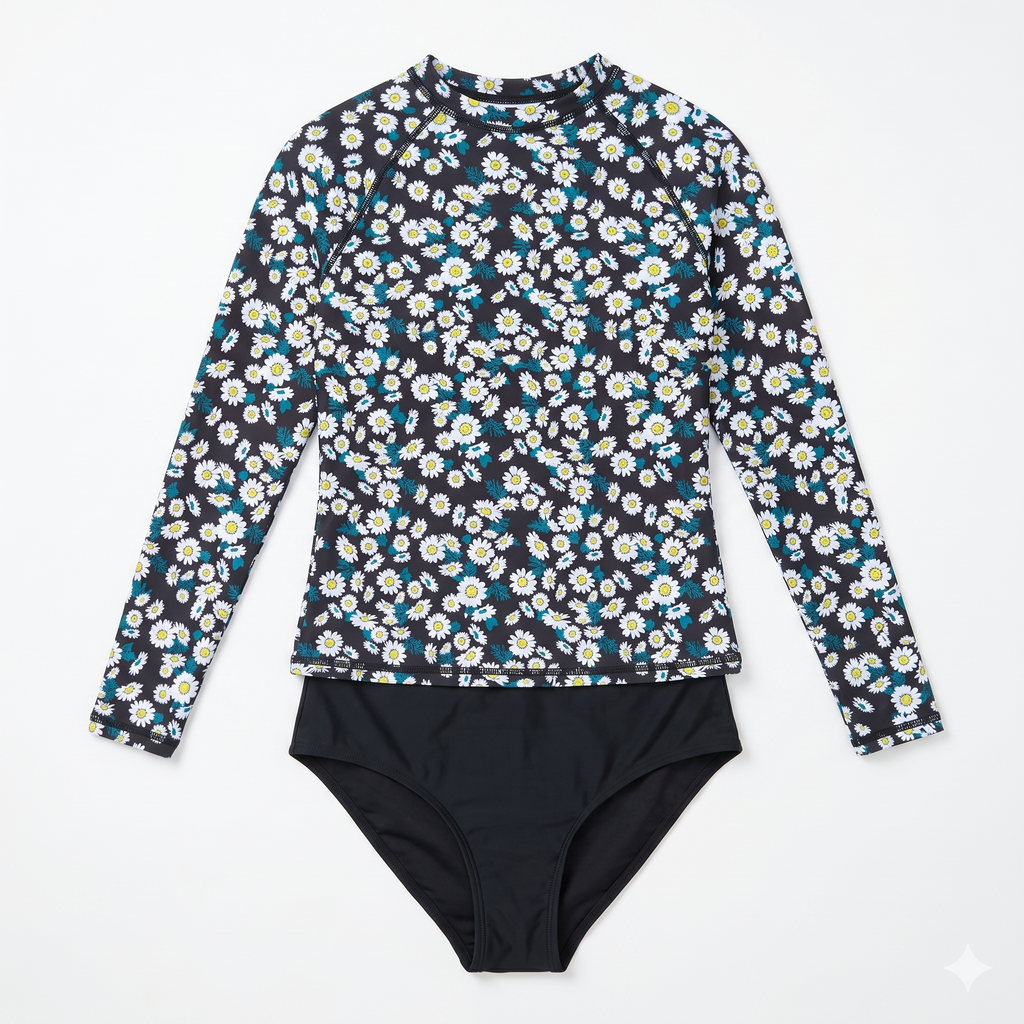 Junior & YC Women's L/S 2 pc Swimsuit
