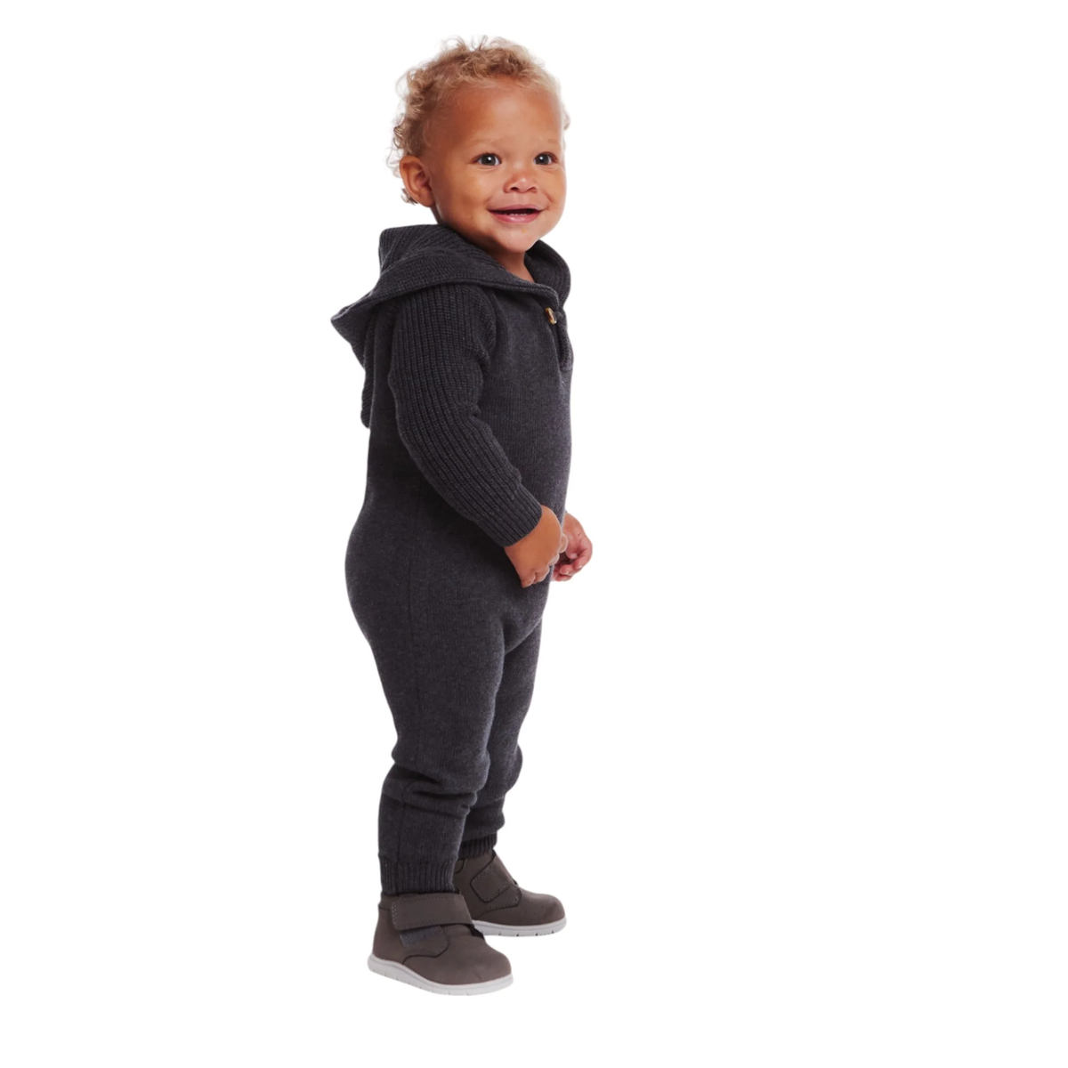 Boy's Hooded Romper