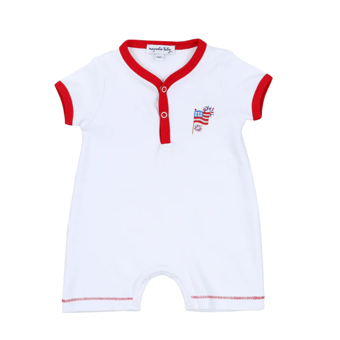 Boy Short Embroidered Playsuit
