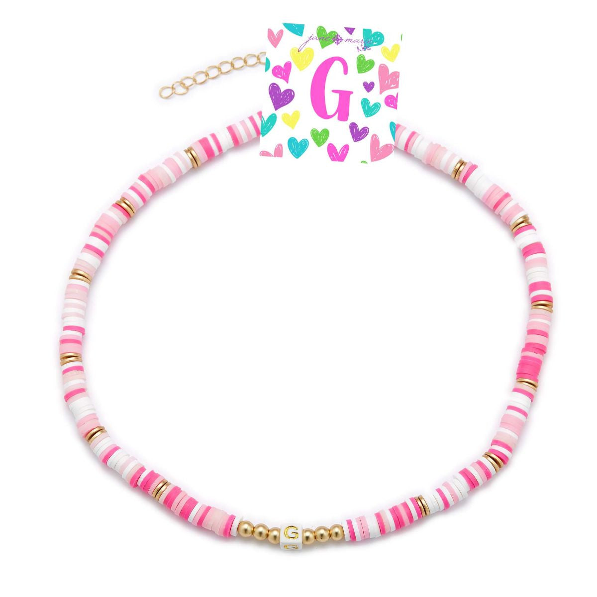 16" Rubber Disc Beaded Necklace