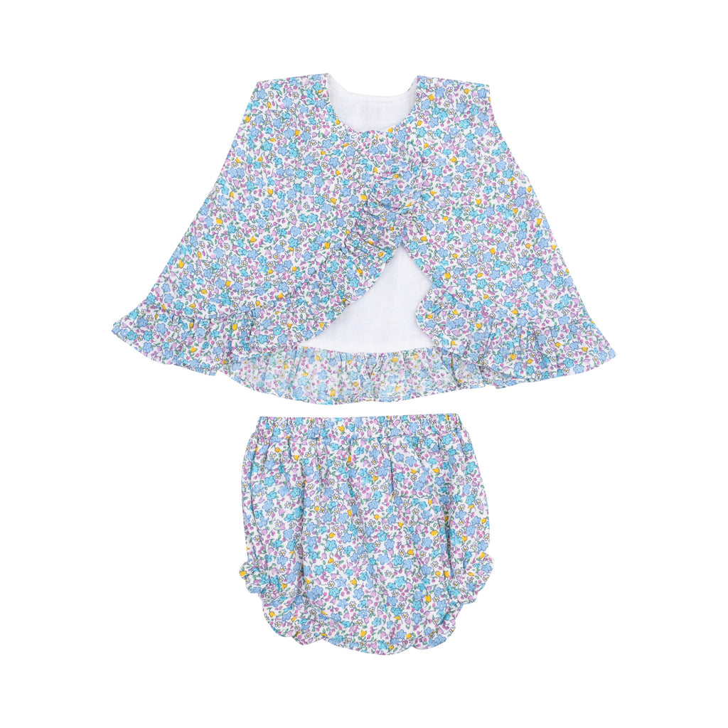 Girls Ruffle Back Top & Bloomer