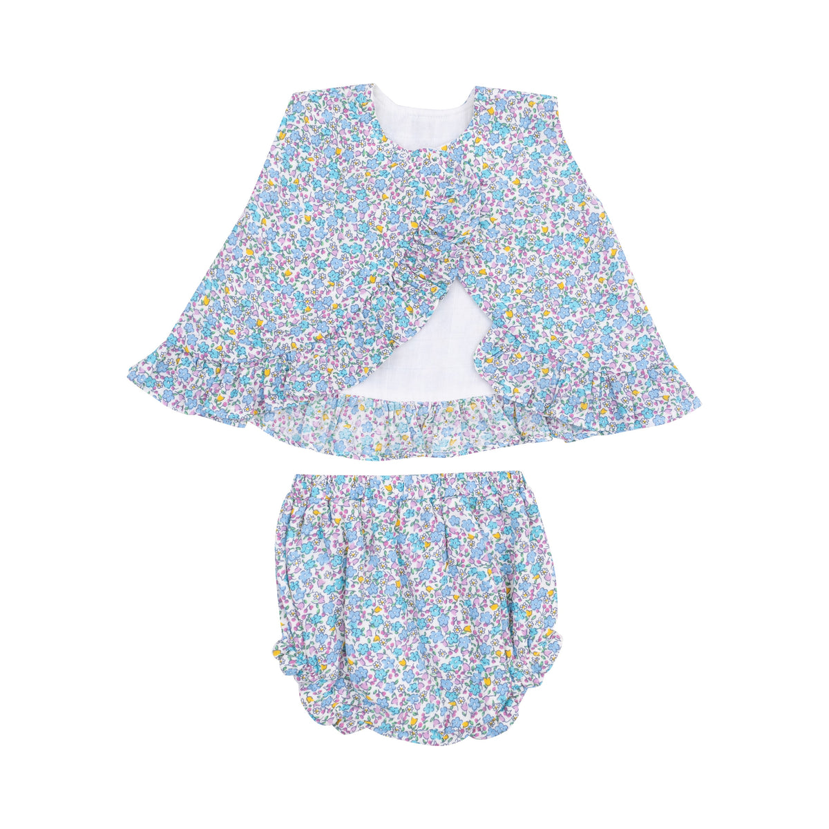Girls Ruffle Back Top & Bloomer