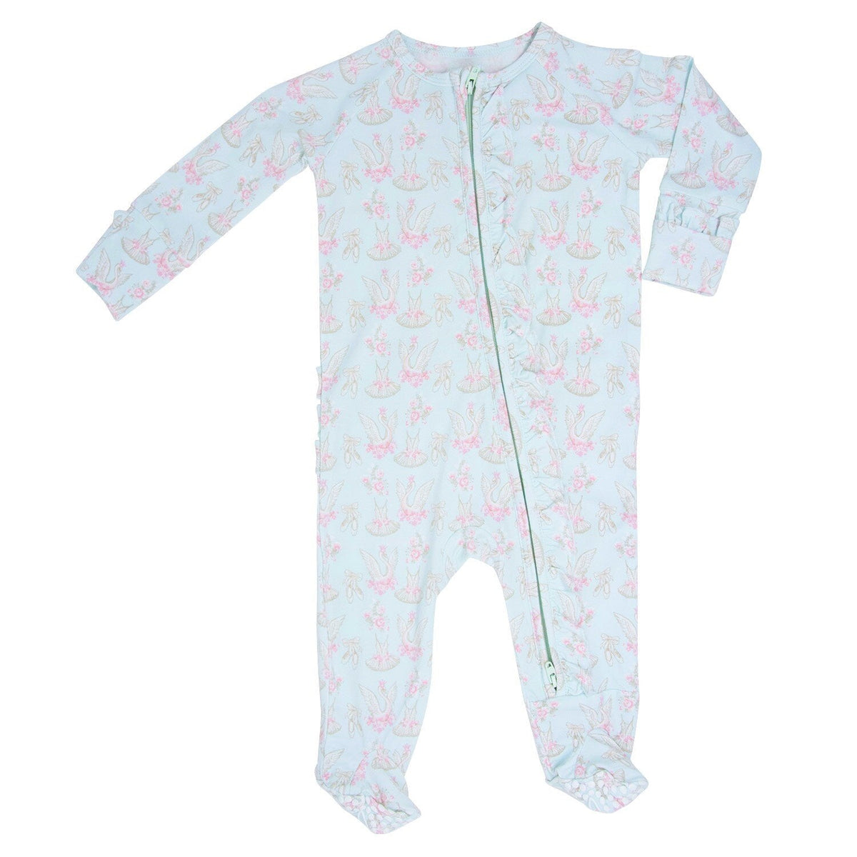 Sweet Bamboo Ruffled Footie