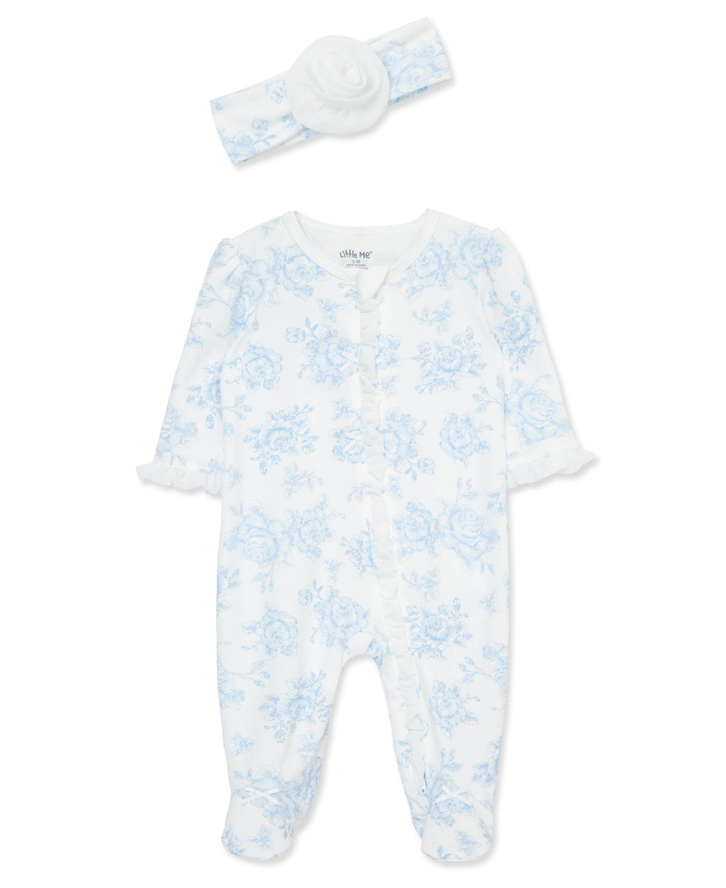 Baby Girl  Cotton Zipper Footies