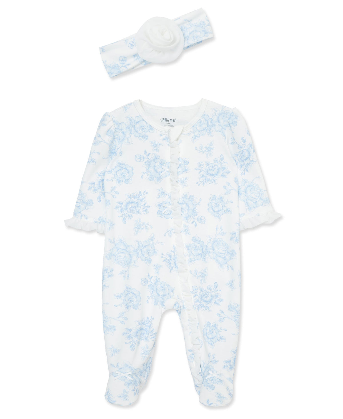 Baby Girl  Cotton Zipper Footies