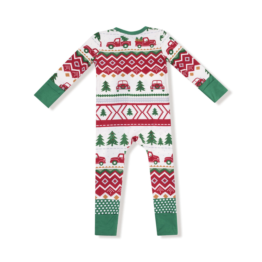 Baby Christmas 2-Way Zipper Romper PJ