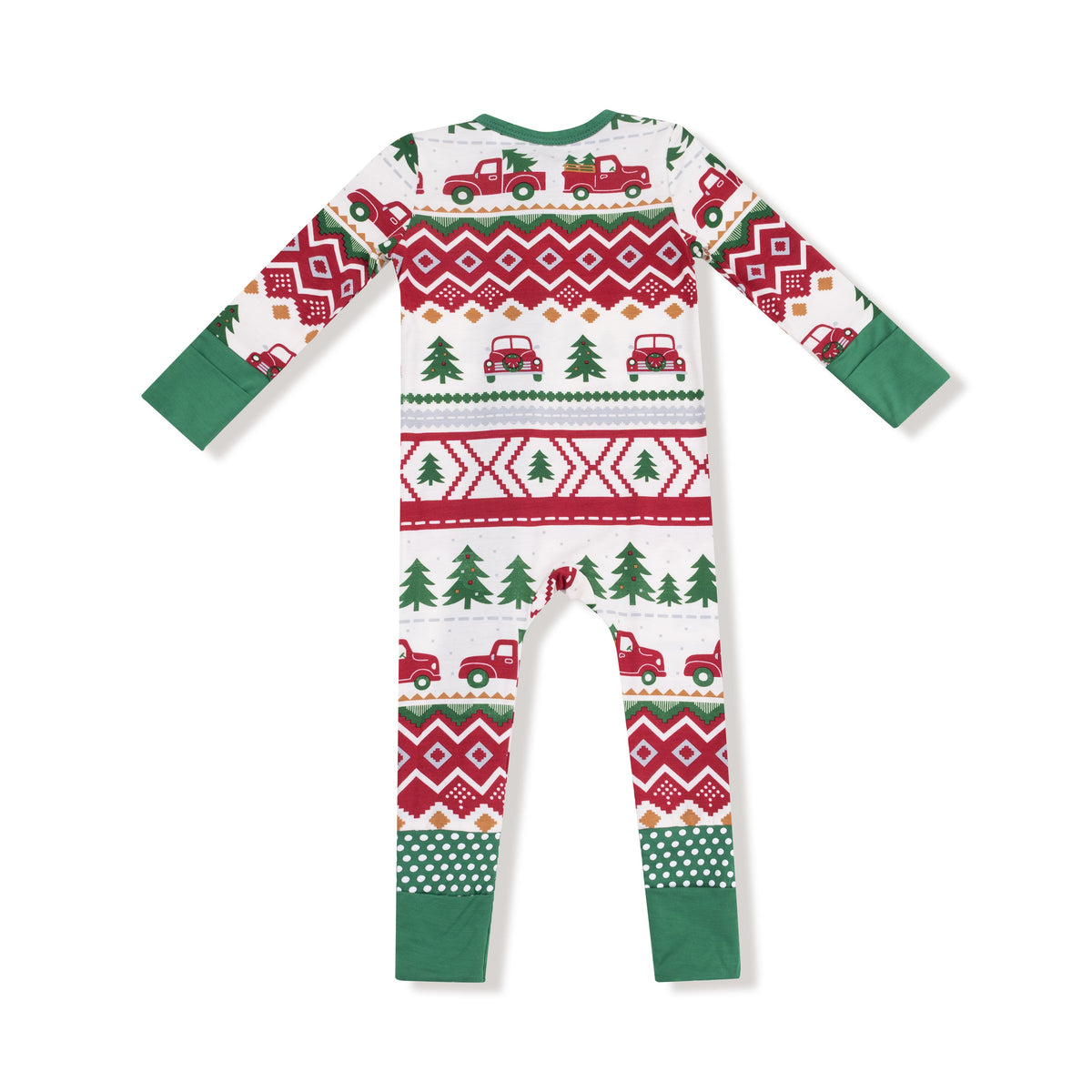 Baby Christmas 2-Way Zipper Romper PJ