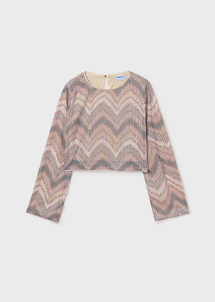Junior Sequined L/S Fashion Top