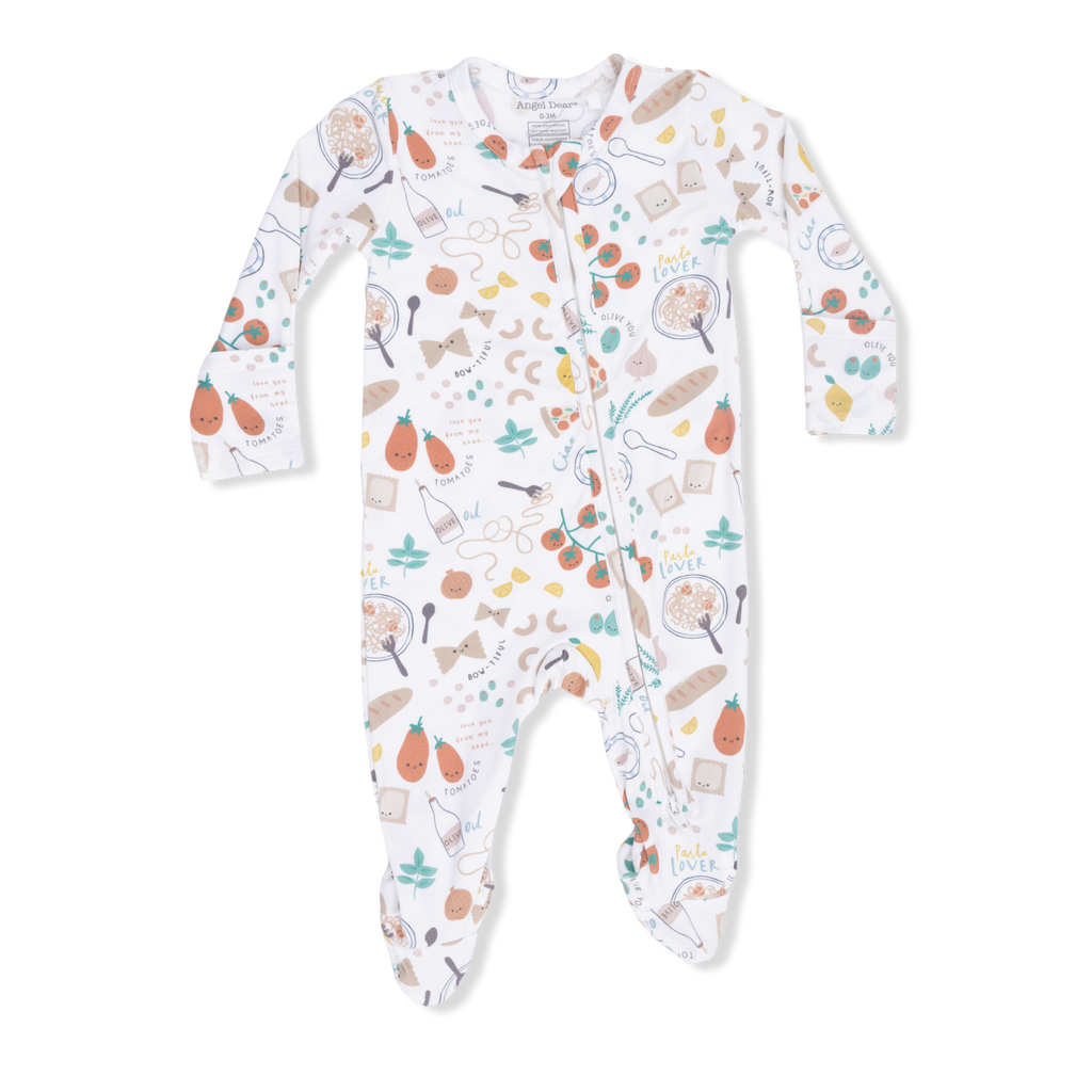 Baby Boy 2 Way Zipper Bamboo Footie