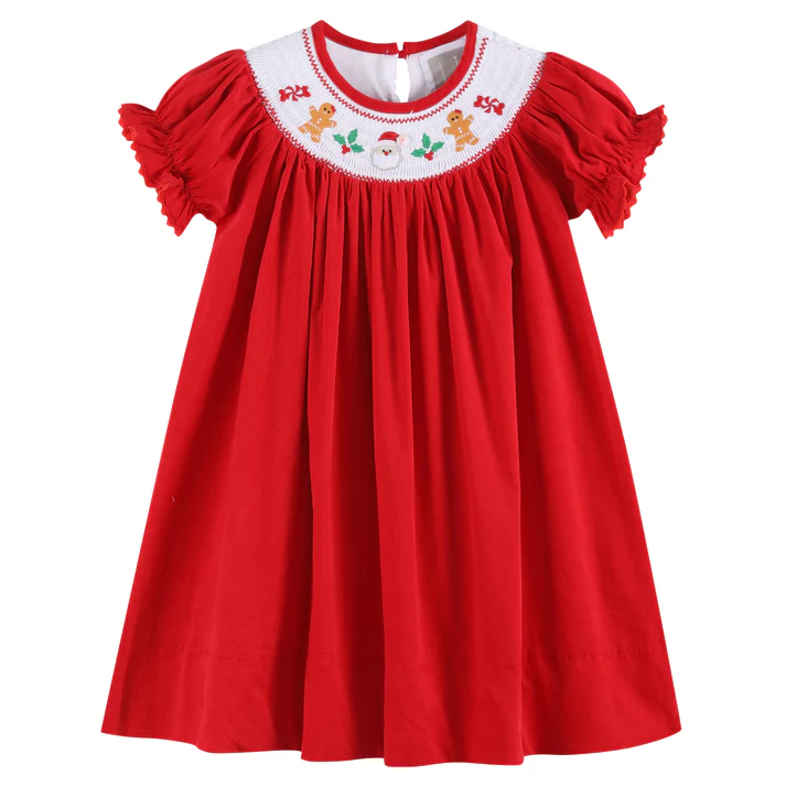 Santa & Gingerbread Men Christmas Dress