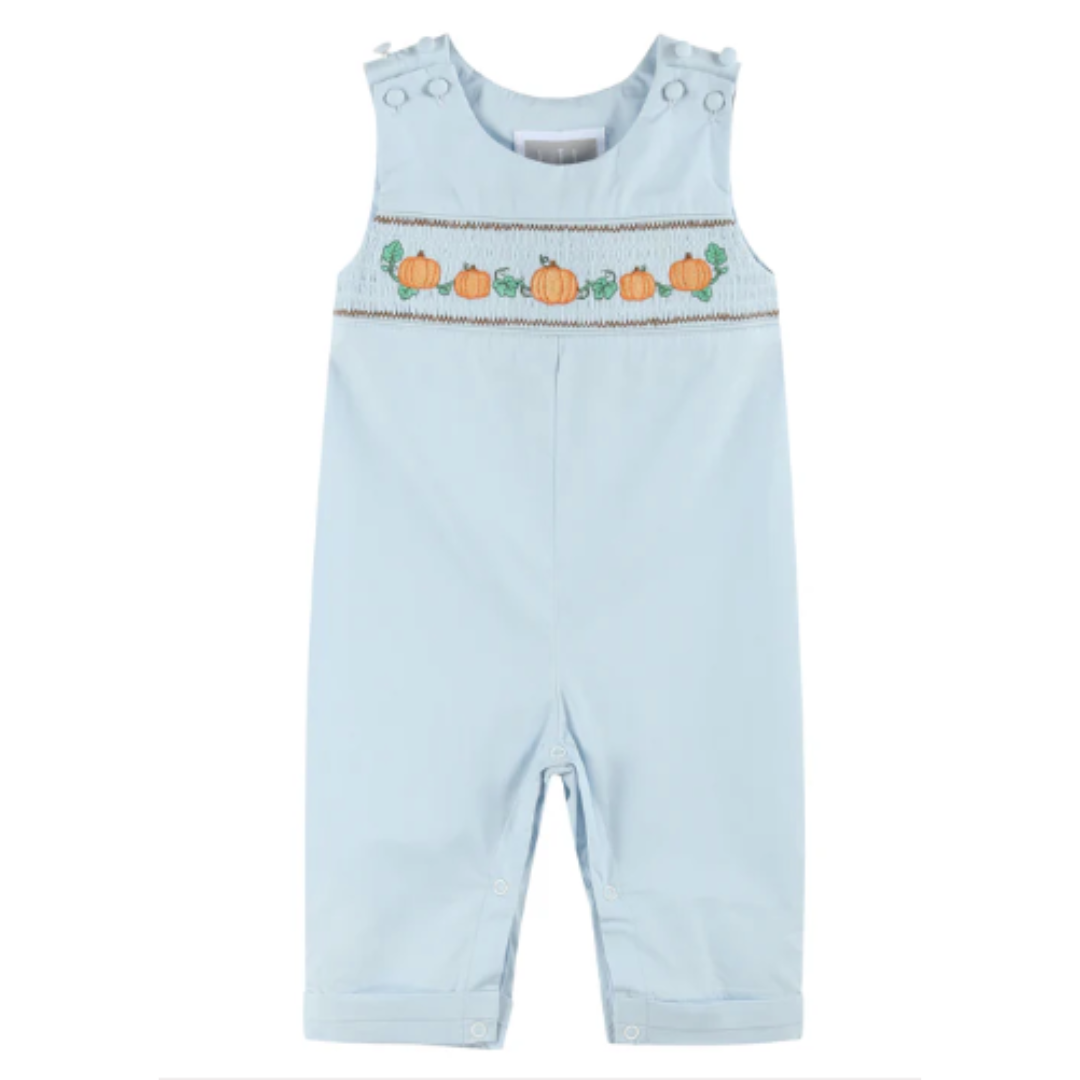 Smocked Pumpkin Overalls