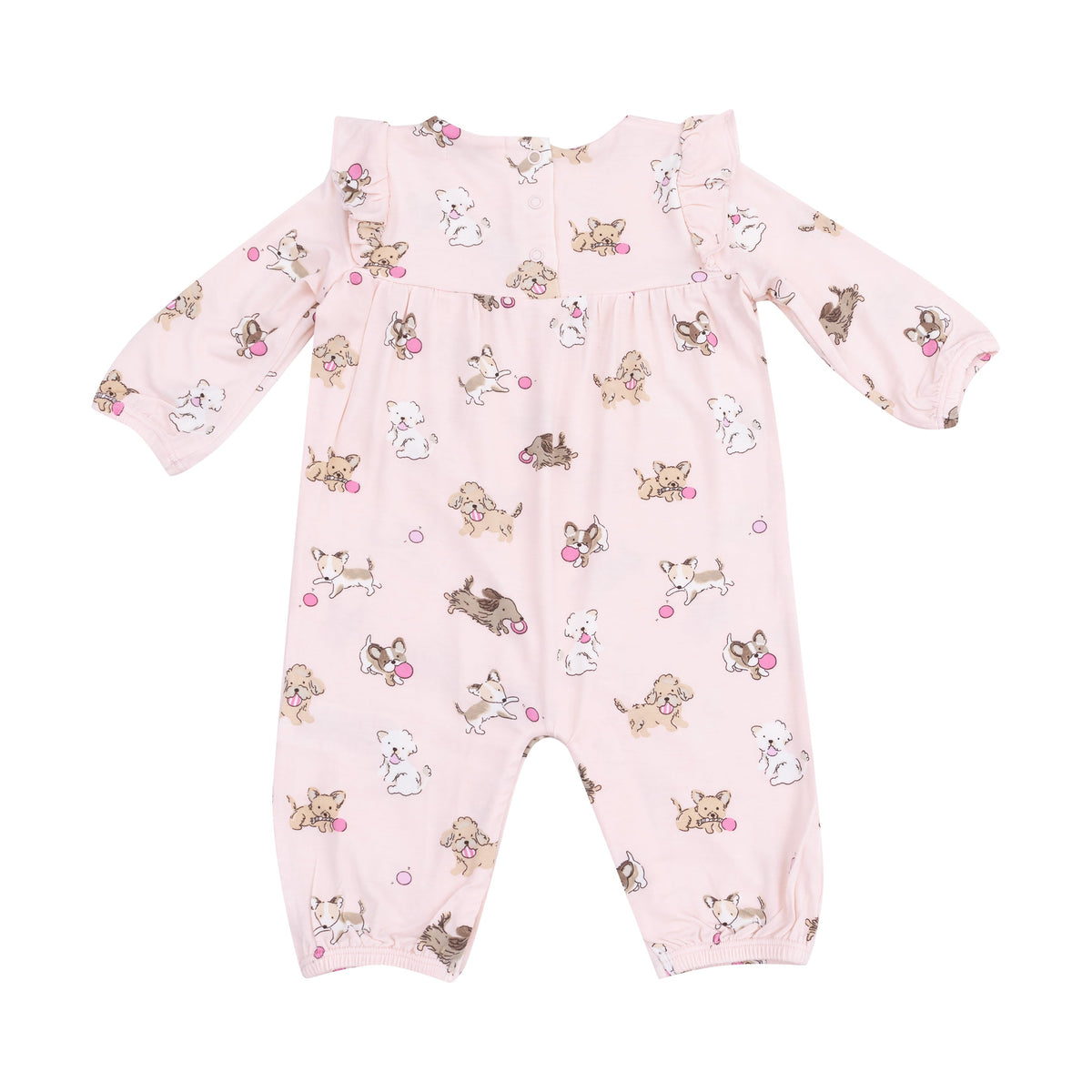 Baby & Toddler Ruffled Bamboo L/S Romper