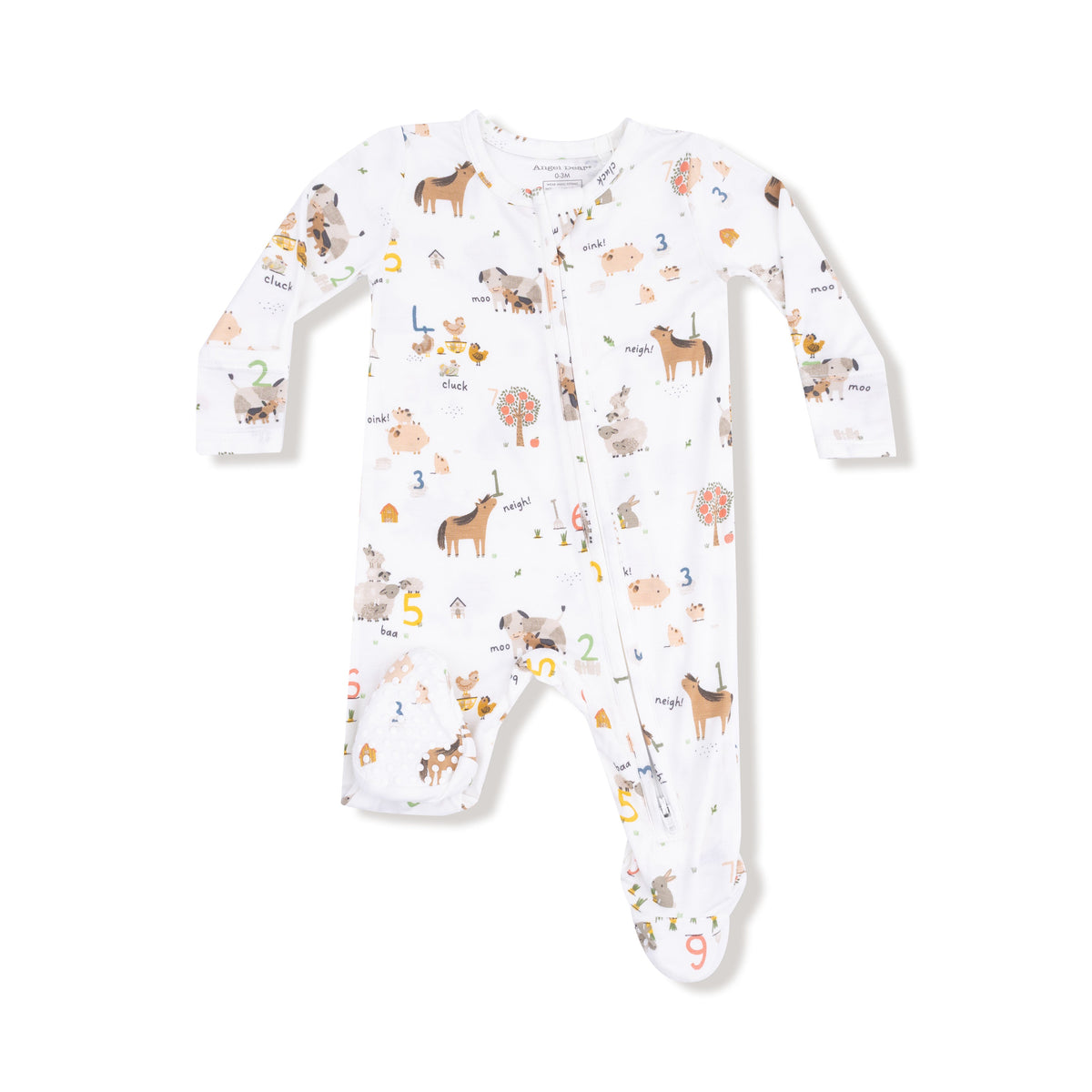 Baby Boy Bamboo 2-Way Zip Footed PJ