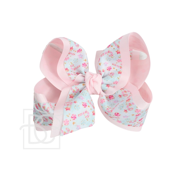 4.5 Christmas Double Layer Print Bows