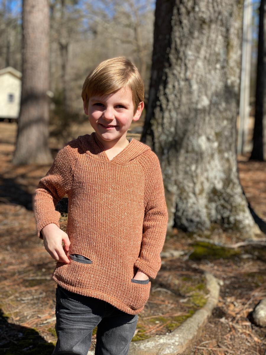 Knit Hooded Sweater