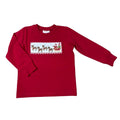 Santa's Sleigh Smocked Long Sleeve Shirt