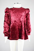 Girl Crushed Velvet L/S Holiday Top