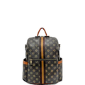 Faux Leather Printed Backpack