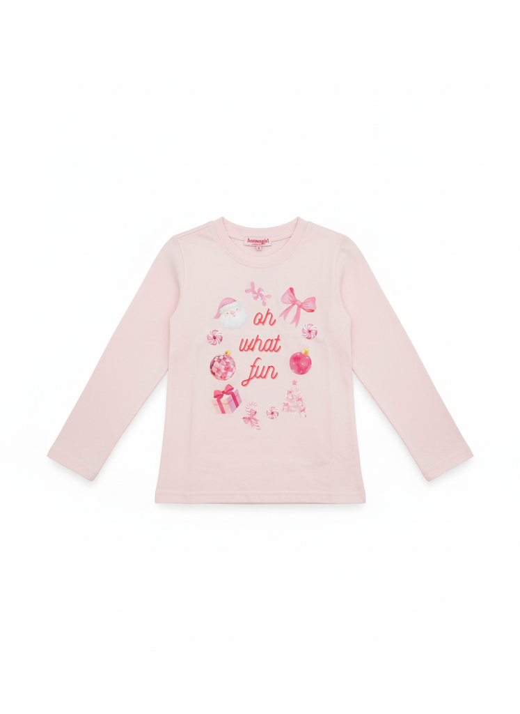 Holiday Girls "Oh What Fun" L/S Tee