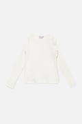 Girl L/S Ribbed Top w/Ruffle