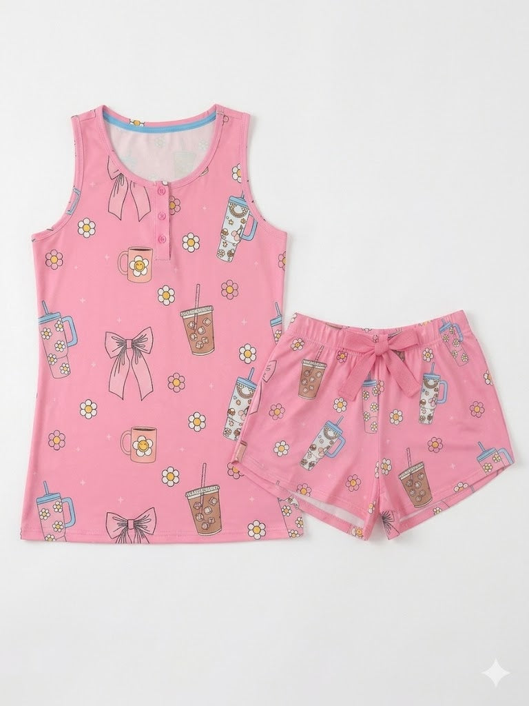 Girly Cups PJ Set