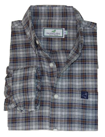 Boy's Button-Up Flannel Shirt