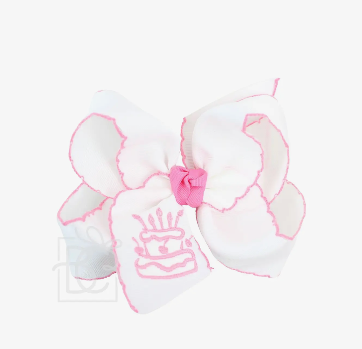 5.5" XL Embroidery Birthday Bow