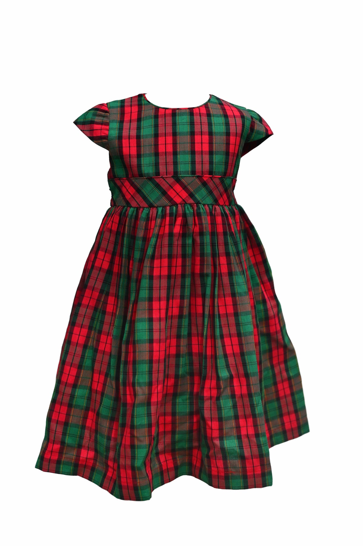 Girl Christmas Plaid Dress