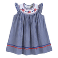 American Flag Smocked Bishop Dress