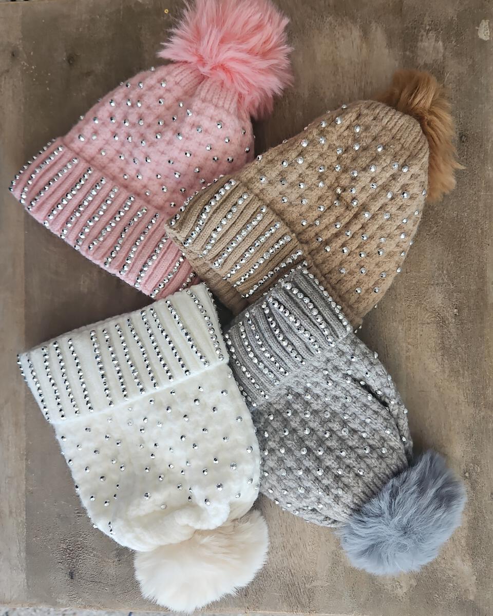 Knit Hat w/Fleece Lining