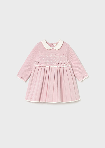 Baby Knit Pointelle L/S Dress
